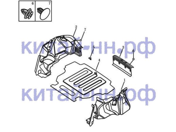 Обивка багажника (седан) GEELY Emgrand EC7/ EC7- RV (седан/хэтчбек)