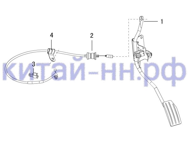 Педаль газа GREAT WALL Hover H5 (бензин)