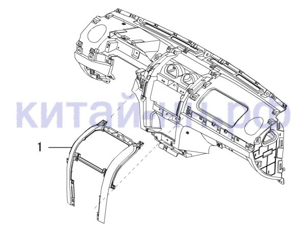 Накладка центральной консоли (новый салон) GREAT WALL Hover H3