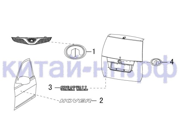 Эмблемы GREAT WALL Hover H5 (дизель)