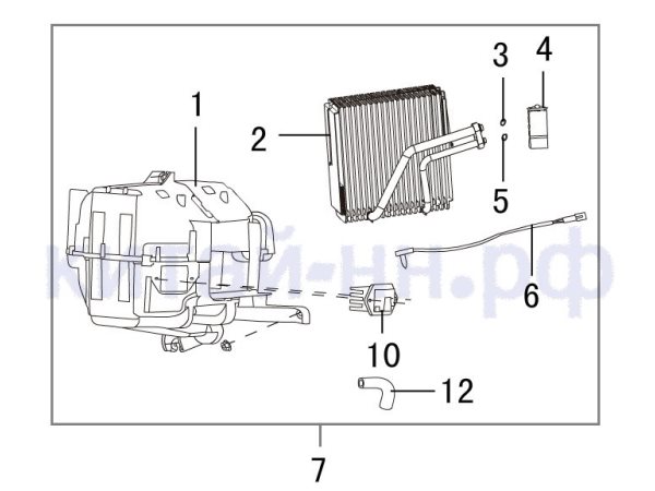 Радиатор кондиционера салонный GREAT WALL Hover H3