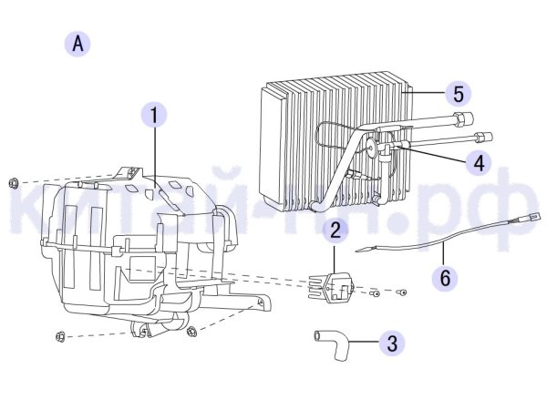 Радиатор кондиционера салонный GREAT WALL Hover H2